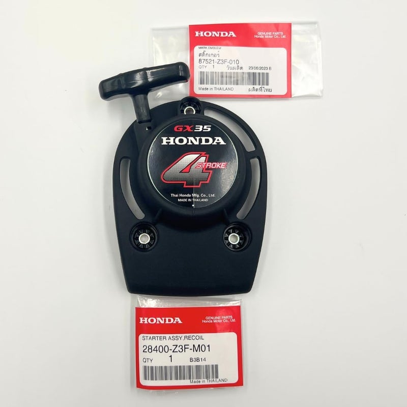 KINDZA Genuine 28400-Z3F-M01 Recoil Pull Starter Assy for Honda GX35 Rewind Starter for Honda UMK435 GX35NT HHT35S Brushcutter with Emblem 87521-Z3F-010 - Image 4